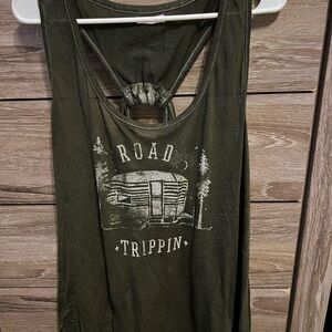 Maurices Forest Green Graphic Tank Top